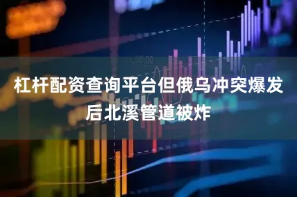 杠杆配资查询平台但俄乌冲突爆发后北溪管道被炸