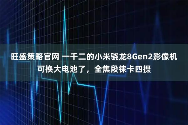 旺盛策略官网 一千二的小米骁龙8Gen2影像机可换大电池了，全焦段徕卡四摄